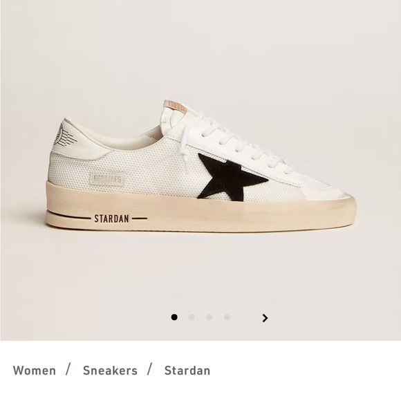 Golden Goose Shoes - Golden Goose White and Black Stardan Sneakers